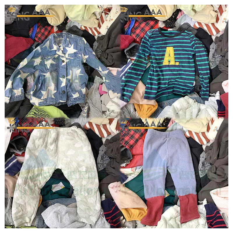 Grade mantel anak musim dingin baju bekas anak pakaian kasual untuk anak-anak pakaian bekas 1-10 tahun