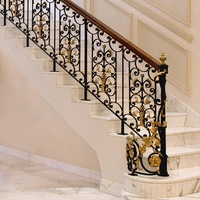 Rampe d'escalier en fer forgé Tanlong, fabriquée à la main, pour hôtel, balustrades d'escalier