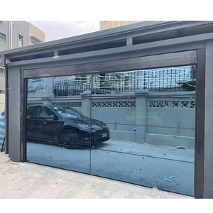 <span class=keywords><strong>Porte</strong></span> <span class=keywords><strong>de</strong></span> <span class=keywords><strong>garage</strong></span> extérieure isolée en aluminium avec verre dépoli, teinté, sectionnelle à enroulement, à panneaux, pour une intimité accrue - Product Image 1