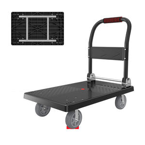 Plate-forme de <span class=keywords><strong>chariot</strong></span> d'entrepôt <span class=keywords><strong>pliable</strong></span> en usine robuste de 550 <span class=keywords><strong>kg</strong></span> chariots et chariots à poussoir à main pliants - Product Image 5