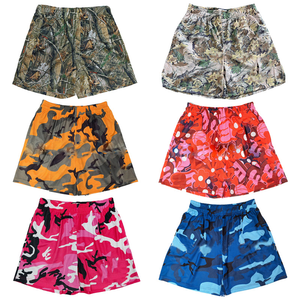 Celana Pendek Olahraga Pria <span class=keywords><strong>EE</strong></span> Kasual Cepat Kering Berbahan Mesh dengan Pinggang Elastis Motif Cetak Digital Hot Shorts Bahan Worsted - Product Image 2