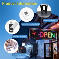 Letrero LED Programable P10 para Interiores/Exteriores, Tablero de Mensajes Desplazables, Control por WiFi, Opciones de Pancarta Personalizable (39x14 Pulgadas) para