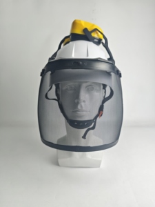 <span class=keywords><strong>Casque</strong></span> de sécurité forestier HBC blanc avec visière en maille métallique, réduction du <span class=keywords><strong>bruit</strong></span>, protège-oreilles noirs, <span class=keywords><strong>casque</strong></span> de protection pour le travail du bois - Product Image 5