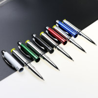 BECOL vente en gros 3 en 1 stylo d'affaires multifonction lumière LED stylo à bille Logo personnalisé stylo à bille en métal avec stylet pour le bureau