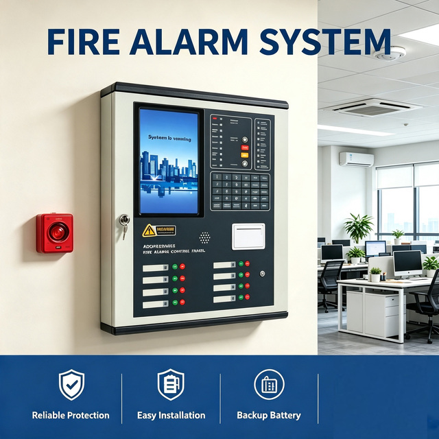 1 to 16 Loops Option Addressable Fire Alarm Control System Panel Hotsale Wireless and Wired Addressable Fire Alarm Control Panel