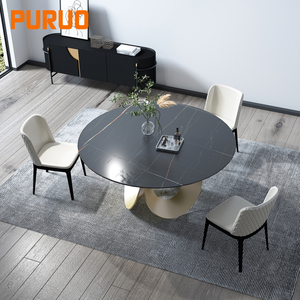 Puruo Italian Luxury <strong>Dining</strong> Chair Minimalist Backrest High-End Designer Feel Metal for Home Use Light Modern <strong>Dining</strong> <strong>Table</strong> <strong>Stool</strong> - Product Image 4