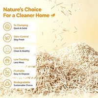 Litière pour chat biodégradable en tofu, sans poussière, agglomérante, anti-odeur, écologique, jetable aux toilettes, absorbante, facile à nettoyer