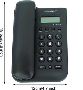 Có dây cơ bản điện thoại cố định, nhỏ đơn giản người gọi ID điện thoại với cuộc gọi hiển thị số, nhỏ bàn/tường mountable điện thoại analog - Product Image 4