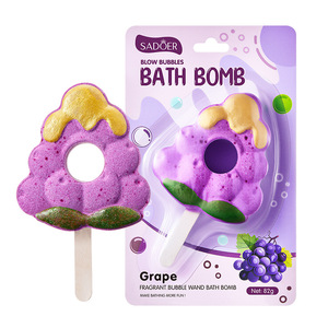 SADOER <span class=keywords><strong>Bombe</strong></span> de bain moussante parfumée à la grappe, nettoyage en profondeur, nourrissante, parfum longue durée, sel de bain 82g - Product Image 6