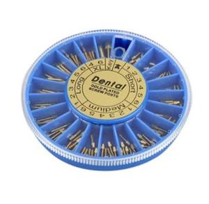 Migliore qualità 120 pz dentale placcato oro vite Post dentale vite impianto forniture dentali canale radicolare endodontico vite Post - Product Image 2