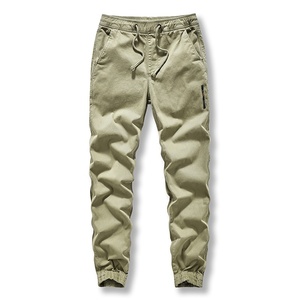 Pantalones Cargo Holgados para Hombre, Pantalones Deportivos Casuales <span class=keywords><strong>de</strong></span> Algodón Lavado con Cordón para Primavera y Otoño - Product Image 3