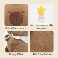 Peluche personnalisée Wombat Capybara 28 cm pour anniversaire, certifiée ASTM EN71 CPC, douce et agréable pour la peau, animal en peluche pour enfants