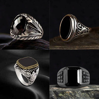 Bague unisexe vintage style punk en alliage de zircon électroplaqué à motifs pour hommes et femmes, idéale comme cadeau d'anniversaire