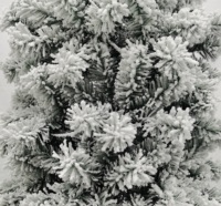 Sapin de Noël artificiel floqué pré-éclairé, sapin de Noël mince floqué de neige avec lumières LED chaudes pour la décoration des fêtes