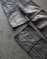 Jean cargo droit en denim pour homme, personnalisé, haute qualité, délavé, style urbain, léger pour l'été