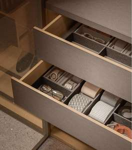 Meubles de chambre italiens organisateurs de placards suspendus systèmes de placards modernes armoire murale compte-gouttes en verre minimaliste armoire - Product Image 6