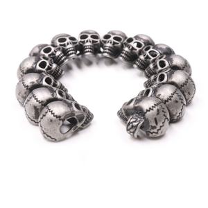 Pulsera de Cadena de Mano con Calavera de Acero Inoxidable Personalizada para Hombre, Joyería de Moda para Motociclistas, con Cabeza de Leopardo y Bolsa de PP - Product Image 2