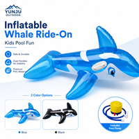 Bouée gonflable Baleine pour enfants, jouet de piscine, animal aquatique, avec deux poignées, en PVC durable, pour l'été et les activités de plein air, OEM ODM