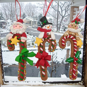 Pâte d'argile personnalisée père noël/bonhomme de neige/pain d'épices canne à <span class=keywords><strong>sucre</strong></span> pour les décorations de noël - Product Image 6