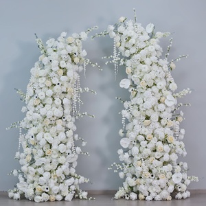 IMUWEN Bunga Sutra Buatan untuk Latar Belakang Fotografi Pernikahan, Gapura Putih, Dekorasi Seni Floral Buatan Tangan DIY - Product Image 3