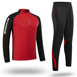 مخزون مريح طويل نصف سحاب سترات كرة القدم طية صدر السترة الركض جودة التدريب مجموعة الشتاء الدافئ معطف كامل الحجم - Product Image 2