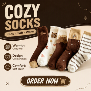 Calzini da orso calzini da donna a metà polpaccio simpatici calzini da pila studenti più facili da abbinare <span class=keywords><strong>calze</strong></span> con motivo orsacchiotto autunno e inverno - Product Image 1