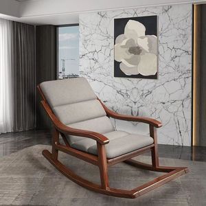 <span class=keywords><strong>Mecedora</strong></span> de madera maciza para ocio, silla reclinable para el hogar familiar grande, silla relajante, sala de estar, balcón, persona perezosa, siesta, Anciano - Product Image 2