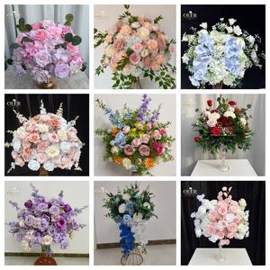 Moderne 60 cm zijden luxe roos kunstbloemen grote bloembol arrangement tafeldecoratie voor bruiloft feest evenement decoratie - Product Image 2