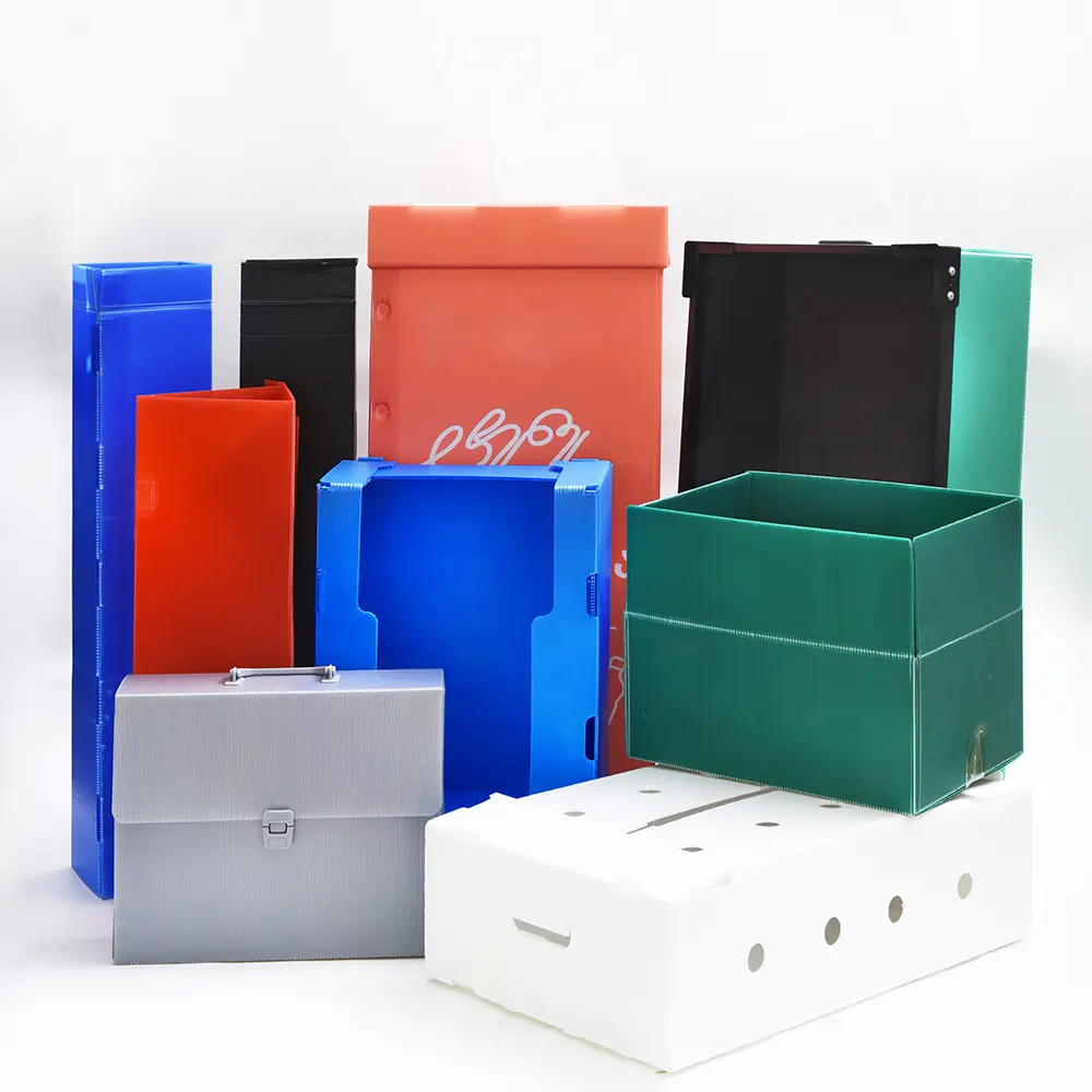 Factory Custom Pp Plastic Stackable Warehouse Corflute Collapsible Corrugated Storage Box Picking Bins
