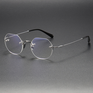 Montura de gafas de titanio ZY008 para hombre, monturas de gafas graduadas para miopía cuadradas <span class=keywords><strong>Retro</strong></span> Vintage, gafas ópticas para Miopía - Product Image 1