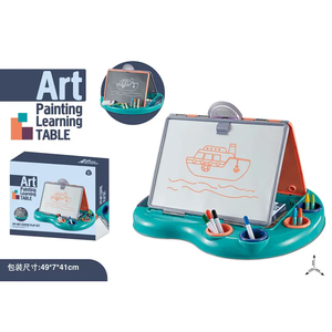 2 In 1 Uitwisbaar Tekenbord Kinderen Diy Schilderij Bord Leren Tafel Educatief Speelgoed - Product Image 6