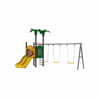 Ensemble de jeux d'extérieur pour enfants avec toboggan, balançoire et structure d'escalade, source directe, OEM, pour garderies et parcs d'attractions, UE