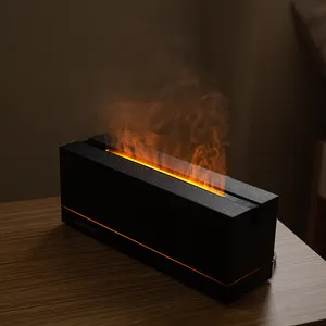 Design moderno Desktop portatile Usb 3D camino fiamma olio aromatico profumato umidificatore atomizzatore diffusore di aromi