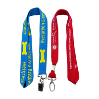 Lanière personnalisée en polyester écologique et durable avec crochet métallique, boucle de sécurité et porte-badge pour événements d'entreprise