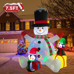 Muñeco <span class=keywords><strong>de</strong></span> <span class=keywords><strong>nieve</strong></span> <span class=keywords><strong>de</strong></span> Navidad transfronterizo, perfecto para publicidad al aire libre, bolsa <span class=keywords><strong>de</strong></span> regalo <span class=keywords><strong>de</strong></span> Papá Noel iluminada con Led, molde <span class=keywords><strong>de</strong></span> aire, suministros para fiestas - Product Image 2