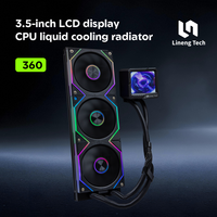 Produsen OEM Pendingin CPU AIO 360mm dengan Layar LCD 3,5 Inci, Tampilan UI Kustom, TDP 320W, Tiga Kipas untuk PC