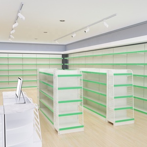 Estante <span class=keywords><strong>de</strong></span> equipo Estantería Góndola Exhibición <span class=keywords><strong>de</strong></span> metal Tienda <span class=keywords><strong>de</strong></span> comestibles Compras usadas Supermercado Estantes <span class=keywords><strong>de</strong></span> almacenamiento sólidos <span class=keywords><strong>de</strong></span> un solo lado - Product Image 6