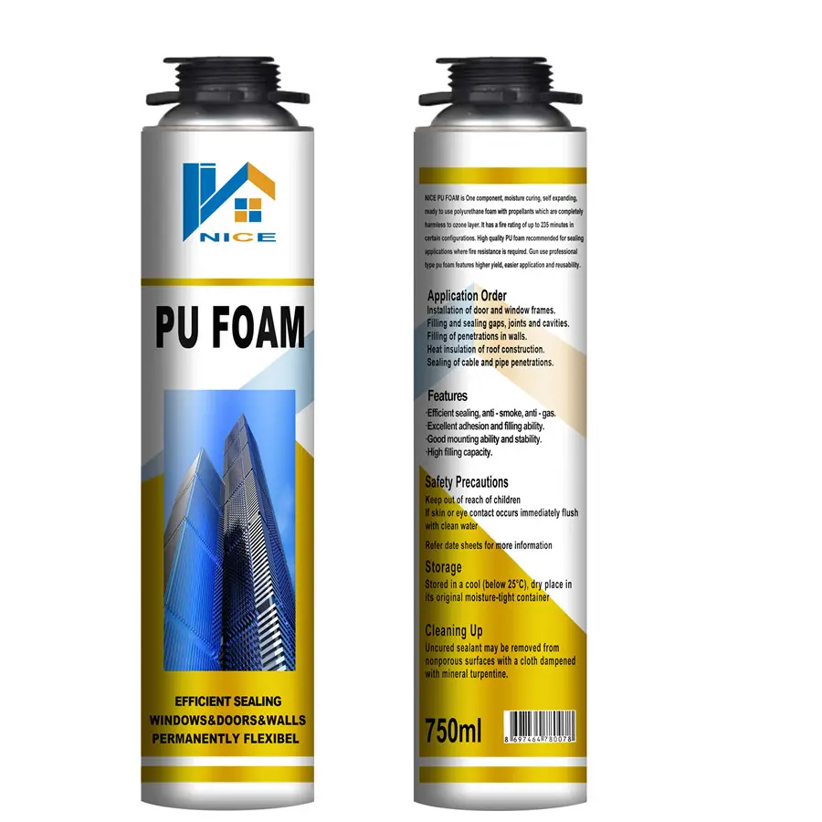 Best Price Fire Resistance Polyurethane Spray PU Foam for Door and Windows Mounting