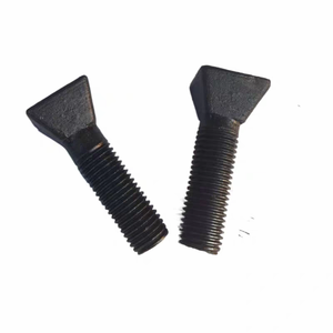 Boulon à tête carrée en acier au carbone grade 8.8, oxyde noir, M16 à M36, pour fixation de cadre de concasseur et de siège de roulement - Product Image 4