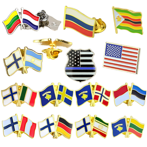 Pins de Solapa de Alta Calidad, Diseño Personalizado, Banderas Nacionales, Pin Esmaltado, Broche Metálico Patriótico de Amistad - Product Image 4