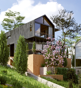 Maisons modulaires préfabriquées de 2 étages avec terrasse Maisons de vacances Maisons de vacances Maison préfabriquée de 3 chambres et salon Maison de jardin - Product Image 3
