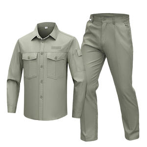 100% Cotton Mùa Hè Dài Tay Áo Bảo Hộ Lao Động Thiết Lập Tùy Chỉnh Điện Lưới Bảo Vệ Lao Động Quần Áo Cho Thợ Điện Cơ Khí Bảo Hộ Lao Động - Product Image 1