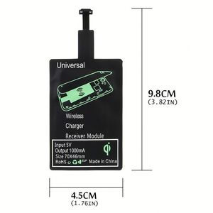Wireless Charger Receiver <b>Micro</b> <b>USB</b> for Samsung MicroUSB Phones 5V/1A Charging <b>Adapter</b> Universal - Product Image 4