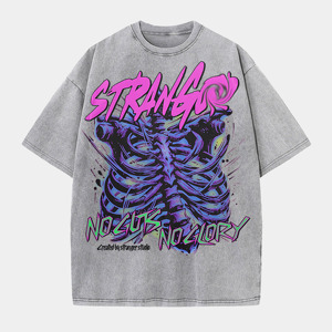 Entrepôt local américain : T-shirt graphique Strang No <span class=keywords><strong>Guts</strong></span> No <span class=keywords><strong>Glory</strong></span>, lavé, multicolores, design personnalisable - Product Image 2