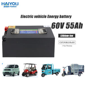 電気自転車用の耐久性のあるリチウムイオン電池3/4輪車用グリーンエネルギー60v 55ahコンパクトでポータブルバッテリー - Product Image 1
