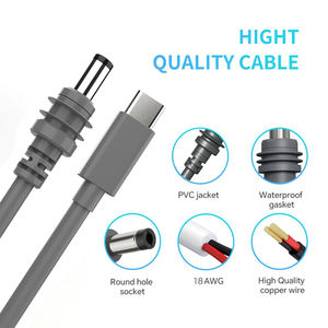 Best-seller Nouveau produit Mini câble d'alimentation CC portable Starlink 18AWG directement à USB-C pour Starlink Mini remplace le câble - Product Image 2