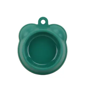 Hot Selling Eco-Friendly PP Plastic Cute Dog Food Water Eating feed Bowl With Bear Shape