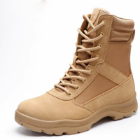 Bottes tactiques unisexes montantes personnalisables en usine, design désert, en maille Oxford, imperméables et respirantes, pour usage extérieur automne-hiver