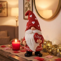Animaux en résine, figurines de gnomes faites à la main, fabricant de figurines en polyrésine, figurine de gnome, décoration de la Saint-Valentin, cadeaux