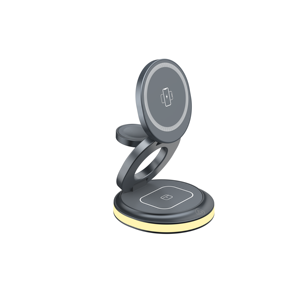 Nouvelle Lampe de Nuit 2026 à Succès Commercial, Charge Rapide 15W, Chargeur Sans Fil <span class=keywords><strong>3</strong></span>-en-1, Support de Charge Magnétique Pliable - Product Image 4